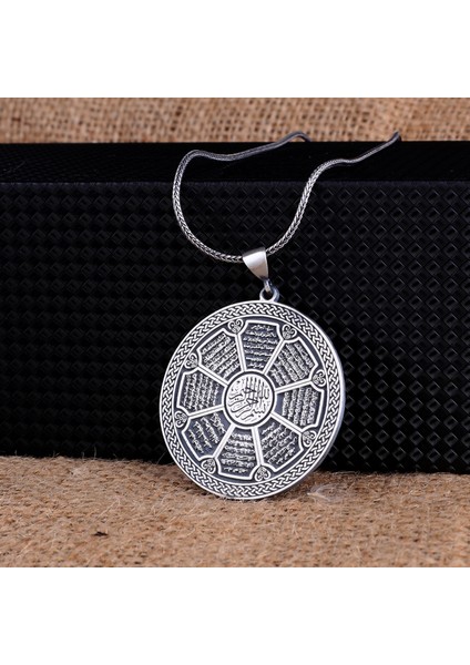 925 Ayar Gümüş Koruma Duaları Yazılı Model Kolye fiyatları