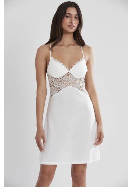 6'lı Penye Gecelik Sabahlık Takım Çeyiz Seti 5625 - Ekru fırsatları