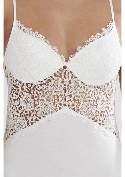 6'lı Penye Gecelik Sabahlık Takım Çeyiz Seti 5625 - Ekru indirimleri