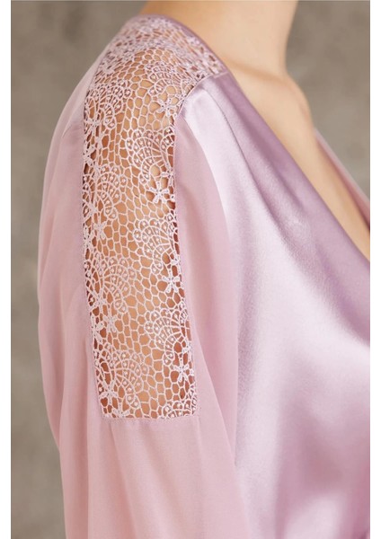 6'lı Saten Gecelik Sabahlık Takım Çeyiz Seti 6005 - Rose modelleri