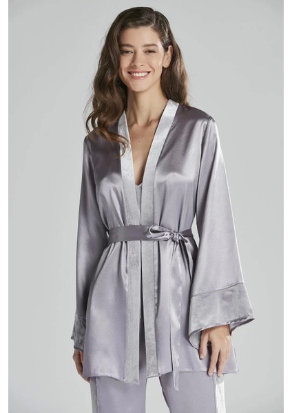 Kadife Saten 3'lü Kadın Pijama Takımı 2040 - Royal