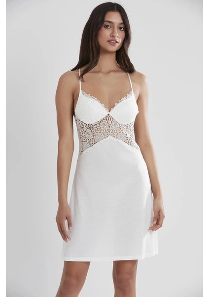 6'lı Penye Gecelik Sabahlık Takım Çeyiz Seti 5325 - Ekru fırsatları