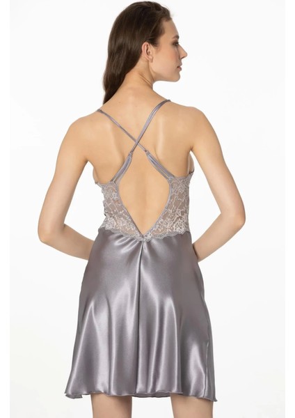 Saten Dantelli Gecelik ve Sabahlık Takımı 4300 - Royal modelleri