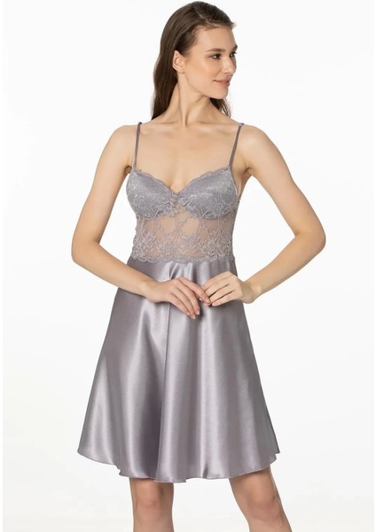 Saten Dantelli Gecelik ve Sabahlık Takımı 4265 - Royal modelleri