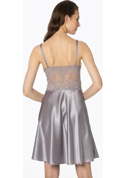 Saten Dantelli Gecelik ve Sabahlık Takımı 4265 - Royal indirimleri