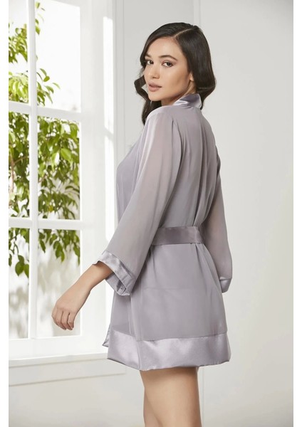 3'lü Saten Gecelik ve Şifon Sabahlık Takımı 2475 - Royal fiyatları