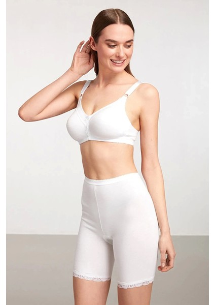 Basic Dantel Detaylı Paçalı Külot - Beyaz modelleri