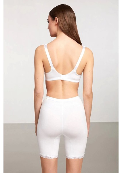 Basic Dantel Detaylı Paçalı Külot - Beyaz fırsatları