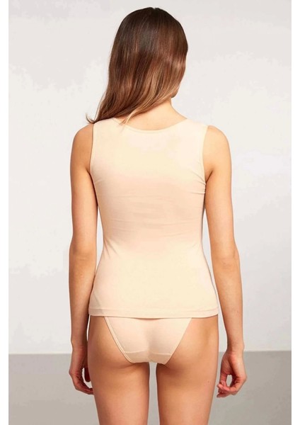 Basic Singlet Pamuklu Kalın Askılı Atlet - Ten modelleri