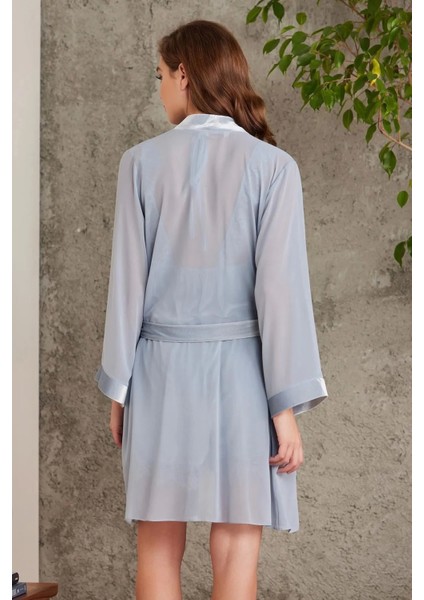 Dantelli Kadife Tulum Gecelik Sabahlık Takım 4800 - Mist modelleri