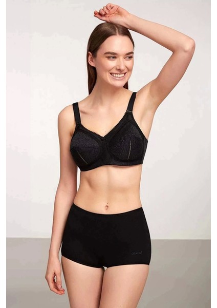 Basic Pamuklu Şort Külot - Siyah