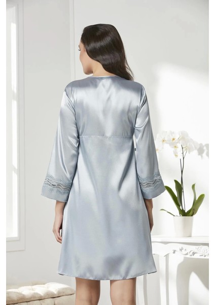 6'lı Saten Gecelik Sabahlık Takım Çeyiz Seti 6010 - Mist modelleri