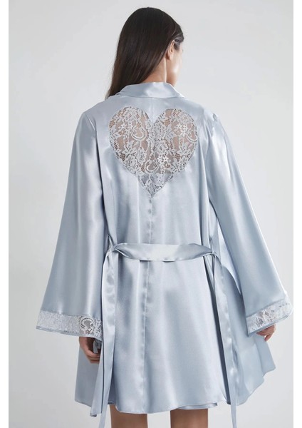 Saten Dantelli Gecelik ve Sabahlık Takımı 4090 - Mist modelleri