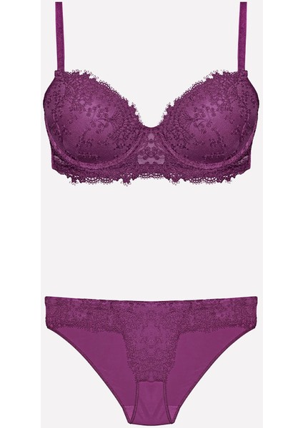 Destekli Mor Sütyen Takımı 4487 fiyatları