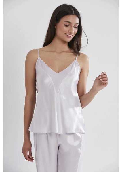 Kadife Saten 3'lü Kadın Pijama Takımı 2040 - Viola fiyatları