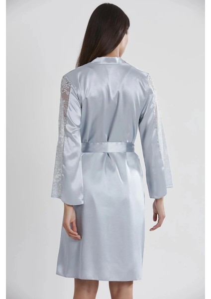 Saten Dantelli Gecelik ve Sabahlık Takımı 4025 - Mist fırsatları