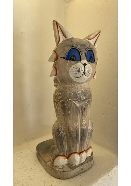 Kağıt Havluluk Ahşap Kedi Figürlü modelleri