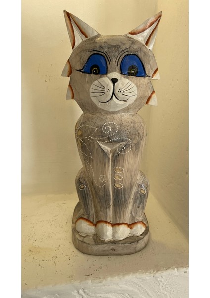 Kağıt Havluluk Ahşap Kedi Figürlü fırsatları