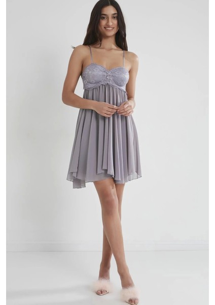 Şifon Dantelli Gecelik 880 - Royal fiyatları