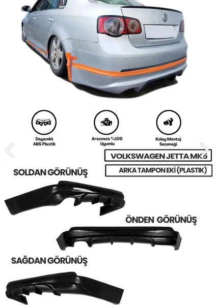 Volkswagen Jetta Mk5 Arka Tampon Eki Boyasız Plastik