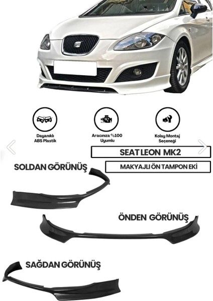 Seat Leon Mk2 Makyajlı Ön Tampon Eki Boyasız Plastik
