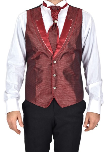 2024-01 Damatlık Yelek /bordo/s