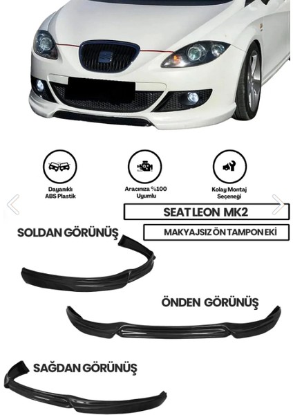 Seat Leon Mk2 Makyajsız Ön Tampon Eki Boyasız Plastik
