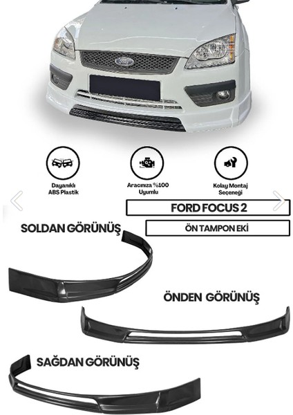 Ford Focus 2 Makyajsız Ön Tampon Eki Karlık Plastik Boyasız