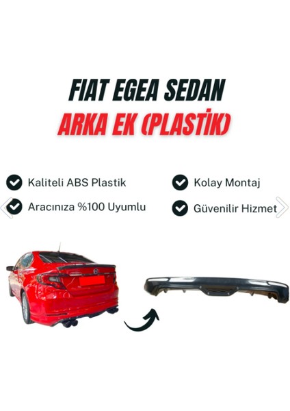 Fiat Egea Sedan Arka Tampon Eki Boyasız Plastik