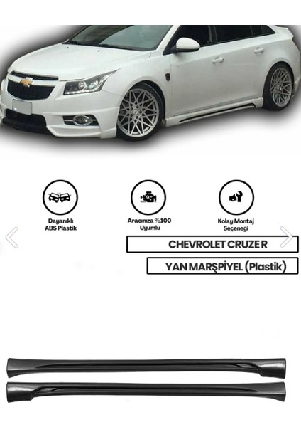 Chevrolet Cruze R Yan Marşpiyel Sağ Sol Set Boyasız Plastik