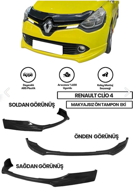 Renault Clio 4 Ön Tampon Eki Boyasız Plastik