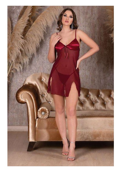 Bordo Mini Gecelik
