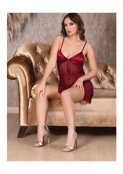 Bordo Mini Gecelik