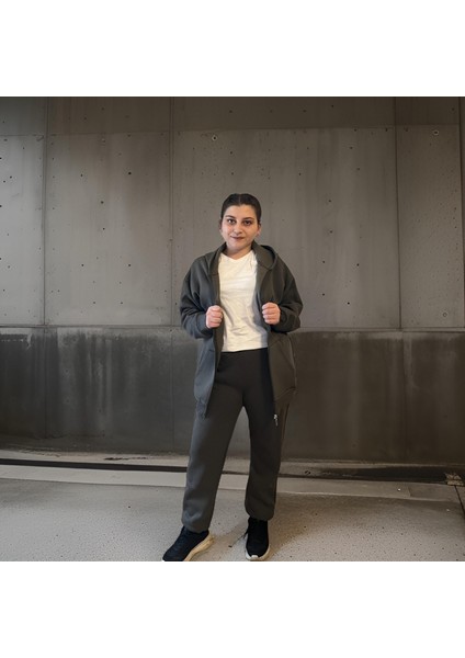 Unisex Üç Iplik Şardonlu Kapüşonlu Hırkalı Eşofman Takımı fiyatları