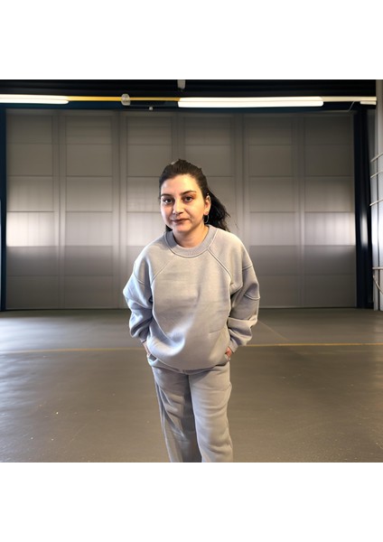 Unisex Üç Iplik Şardonlu Sweatshirt Eşofman Takımı fiyatları