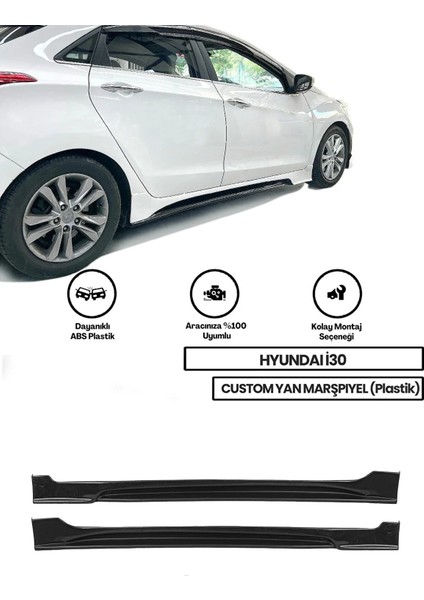 Buum Garaj Hyundai I30 Custom Yan Marşpiyel Sağ Sol Set Plastik