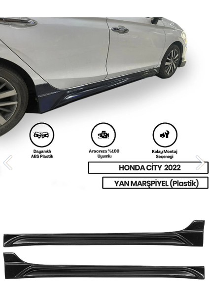 Buum Garaj Honda City 2022 Yan Marşpiyel Boyasız Sağ Sol Set Plastik