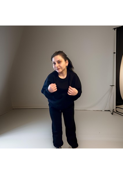 Unisex Üç Iplik Şardonlu Sweatshirt Eşofman Takımı fiyatları