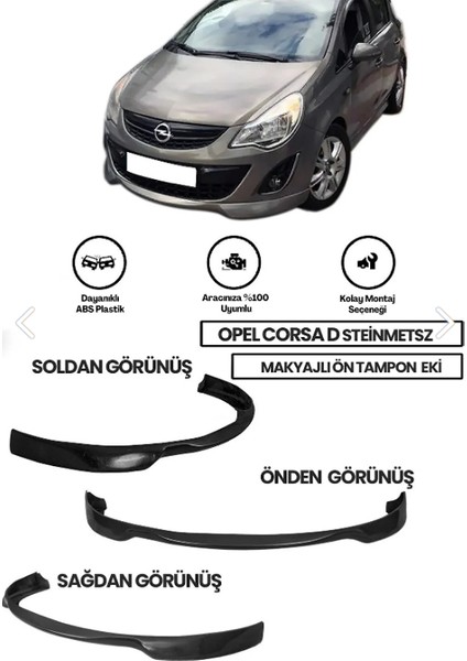 Buum Garaj Opel Corsa D Makyajlı Ön Tampon Eki Ön Ek Karlık Boyasız Plastik