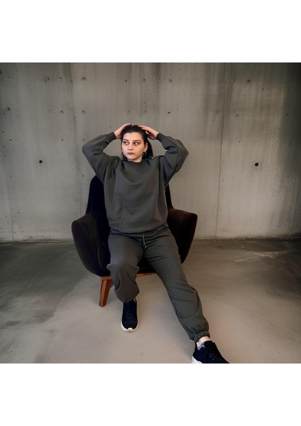 Unisex Üç Iplik Şardonlu Sweatshirt Eşofman Takımı fiyatları