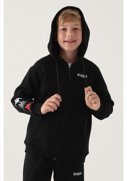 Kids Kappa Erkek Çocuk Sweatshirt Siyah Çocuk Sweatshirt