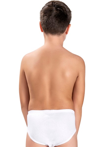 Erkek Çocuk Beyaz Pamuklu 3 Lü Slip Külot 753 modelleri