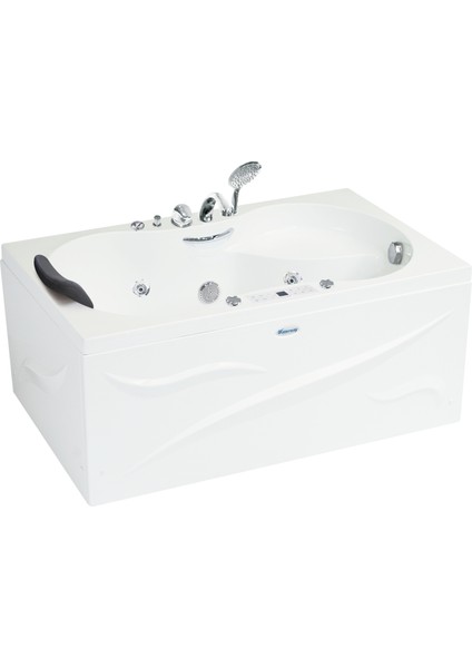 Lexington Jakuzi 130x80, H55 Comfort Hidromasaj Sistemli Küvet (Gövde + Metal Ayak + 4 Yön Panel)