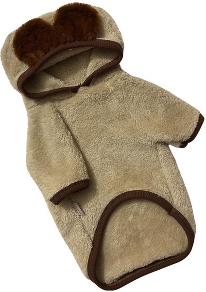 Beige Premium Peluş Orta Irk Köpek Sweatshirtü (8 Kg-20 kg Arası Köpeklere Uygundur) fiyatları
