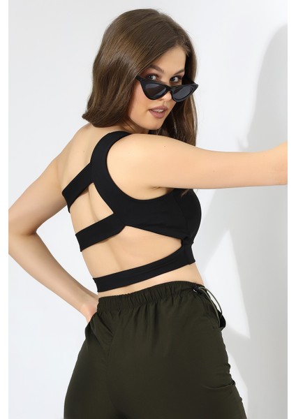 Büstiyer Tek Omuz Detaylı / One Shoulder Bustier