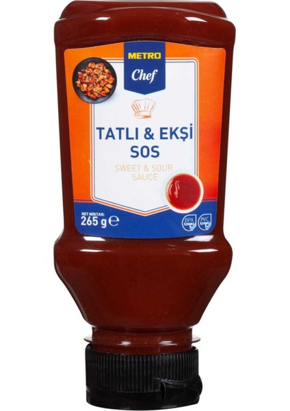 Tatlı Ekşi Sos 265G Sos Yemek Şef Mutfak Konserve Kışlık Turşu