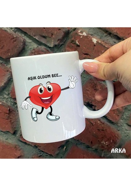 Size Özel Aşık Oldum Bee Seramik Baskılı Kupa Bardaklar fiyatları