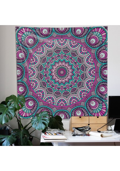 Purple Mandala - Mor Mandala Duvar Örtüsü