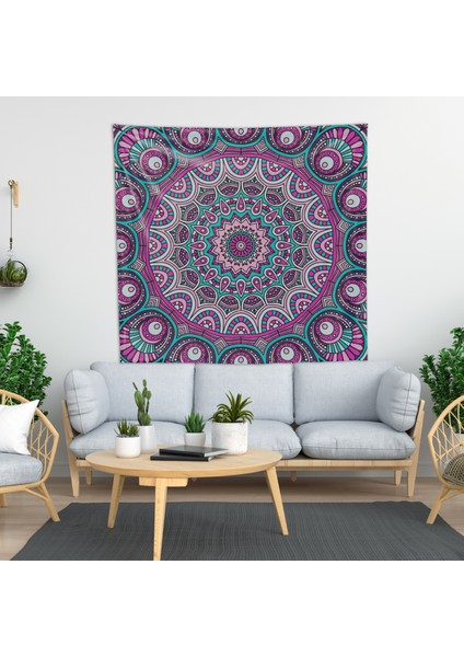 Purple Mandala - Mor Mandala Duvar Örtüsü