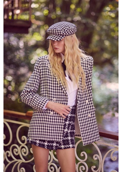 Kazayağa Blazer Ceket Siyah